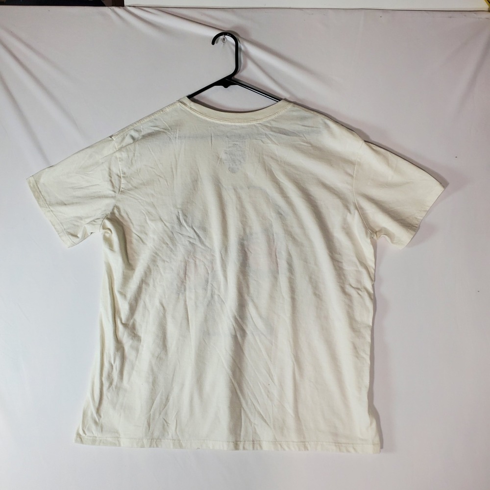 Peanuts Snoopy Pink Bow Graphic T-Shirt Cream XXL Short Sleeve Crew Neck - Picture 6 of 6